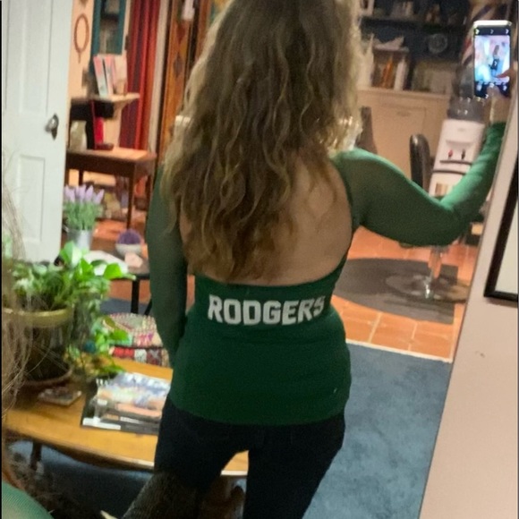 Packers NFL licensed mesh Rodgers open back top - Picture 3 of 12